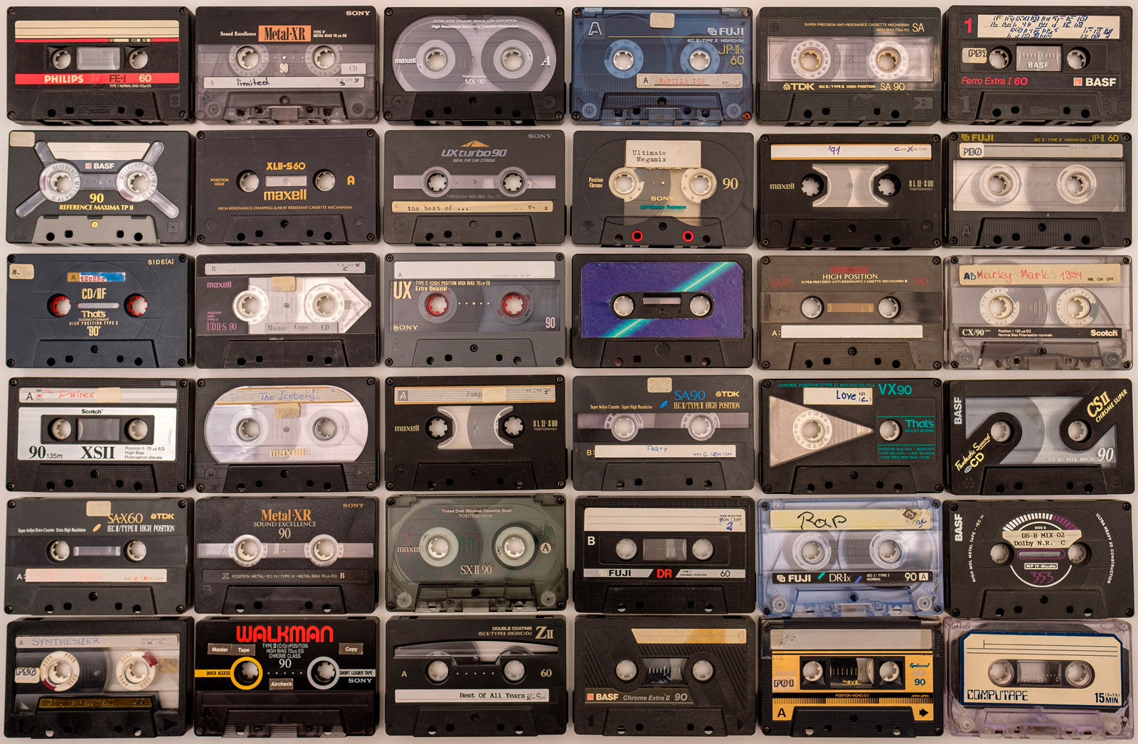 muzyczne kasety magnetofonowe